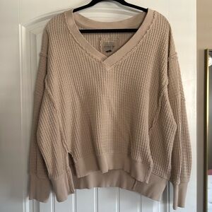 Aerie big hug v-neck sweatshirt